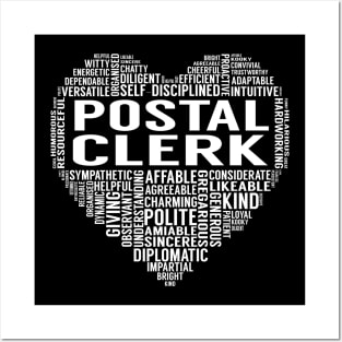 Postal Clerk Heart Posters and Art